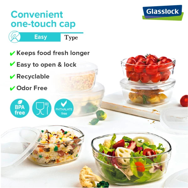 2.7 Cup Glasslock Round Food Storage Container