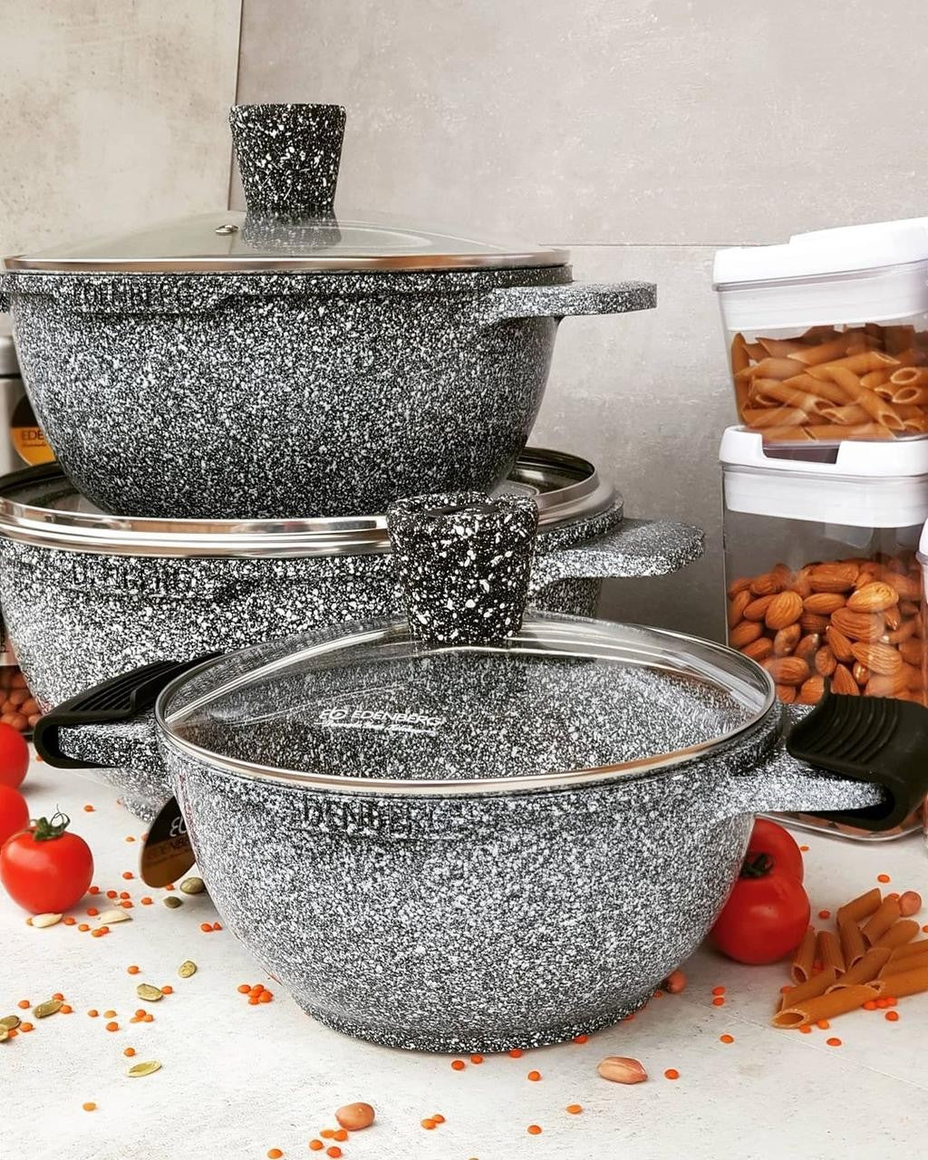 6 PC Granite Cookware Set