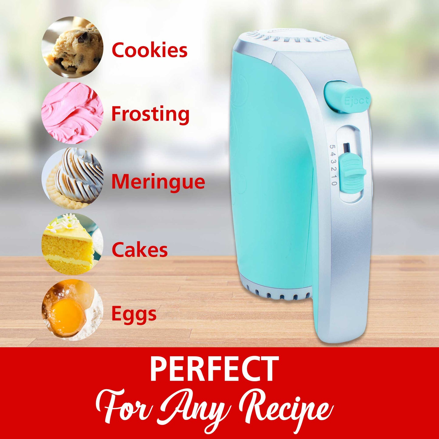 Brentwood 5-Speed Hand Mixer - Blue