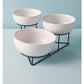 4 PC Bowl Set with Metal Rack