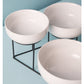 4 PC Bowl Set with Metal Rack