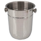 Stainless Steel Ice with Handles, Double Wall Insulated Wine Chiller, 8 Quart, Silver, Cylindrical