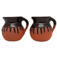 2 PC Brown Handmade Clay Mug