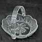 Crystal Bell Glass Basket with Handle