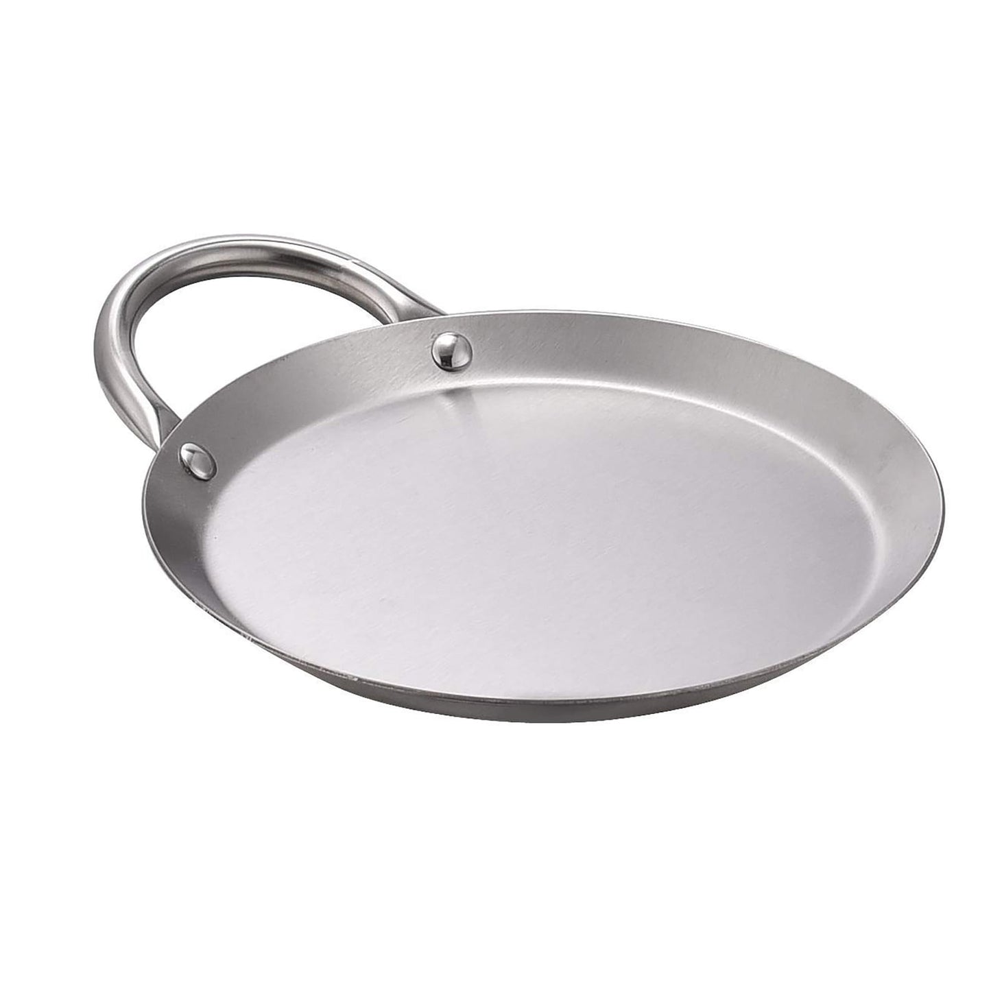 14” Round Stainless Steel Fry Pan Comal with 2 Handles