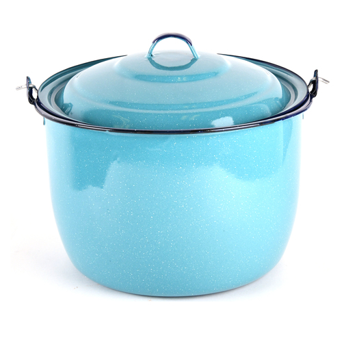 10 QT Cinsa Enamel Steel Convex Pot