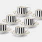 12 PC Black & White Coffee Set