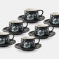 12 PC White Flower Coffee Set