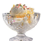 BLINKMAX Crystal Cut Glass Footed Bowl, Pedestal Serving Dessert Ice Cream Dish, Diamond Pattern Design
