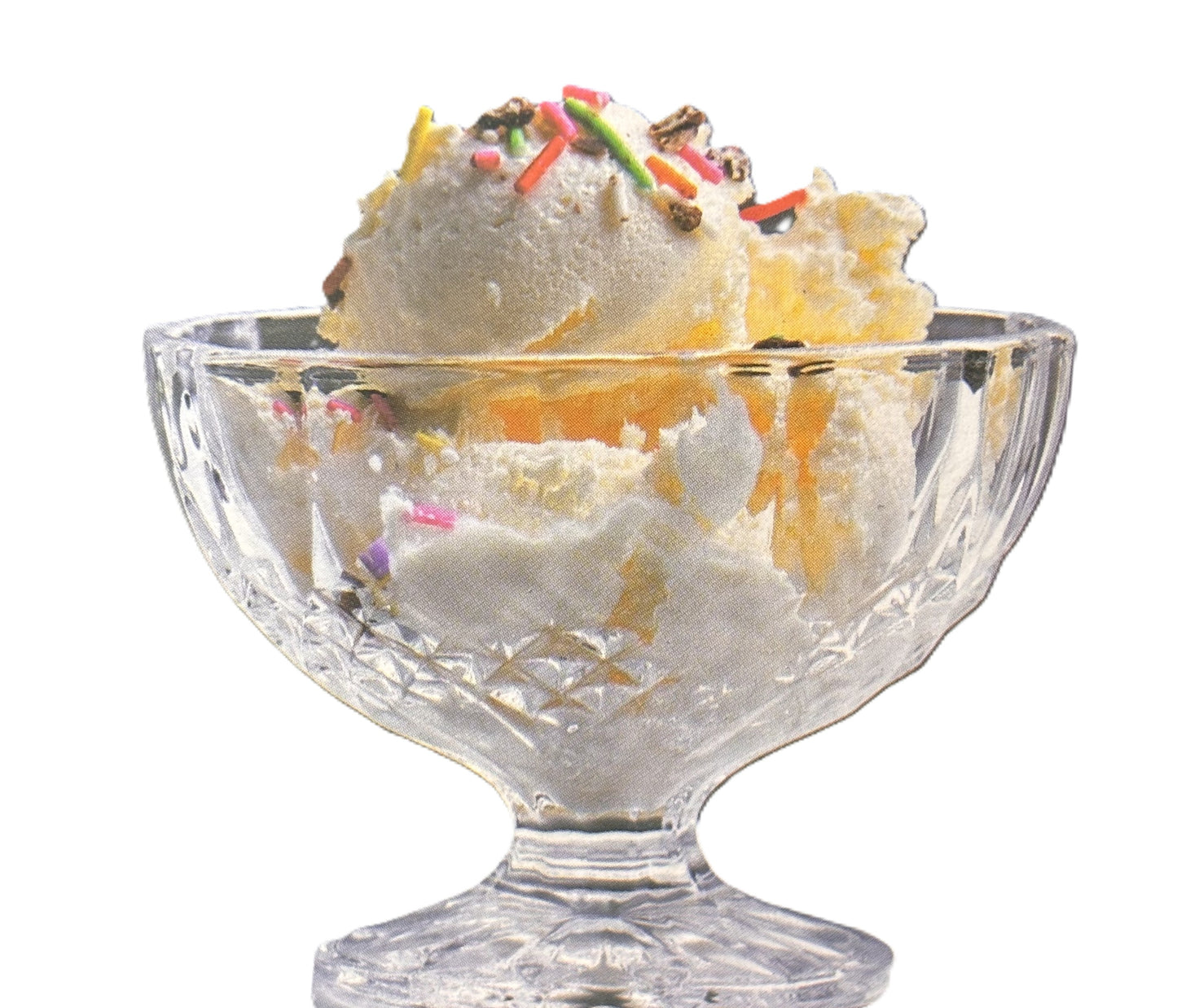 BLINKMAX Crystal Cut Glass Footed Bowl, Pedestal Serving Dessert Ice Cream Dish, Diamond Pattern Design