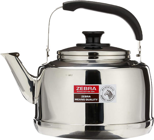 ZEBRA WHISTLING TEA KETTLE STAINLESS STEEL 7.5 LT