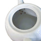 White Ceramic Teapot with Lid, Classic Round Shape, Glossy Finish 24oz