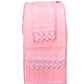 3 Piece Bath Towel Set, Pink, Lace Detail, Premium Quality 1 Hand Towel, 1 Wash Towel, 1 Bath Towel