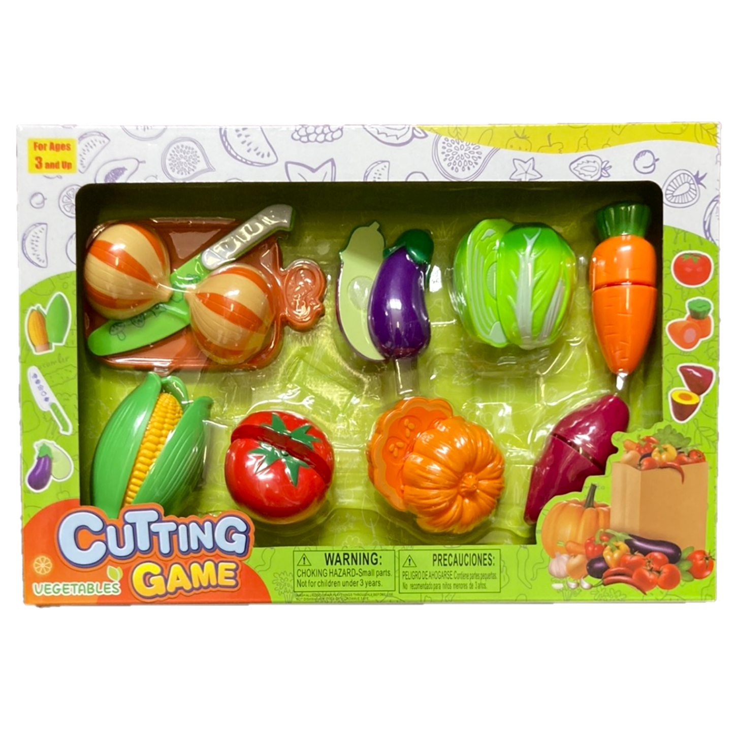 17 PC Vegetable Cutting Game Toy Set
