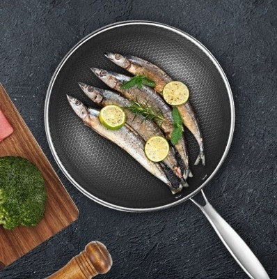 Royal Mega Cook 28cm Stainless Steel Wok Pan + FREE GIFT / Sartén Wok de Acero Inoxidable de 28 cm Royal Mega Cook+REGALO GRATIS