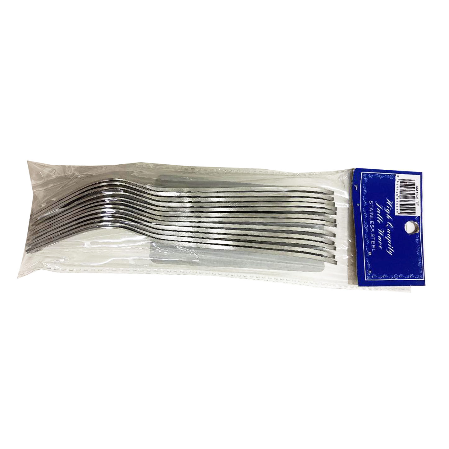 12 PC Wavy Cloud Design Stainless Steel Silver Tea Fork