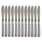 12 PC Classy Stainless Steel Silver Dinner Knife