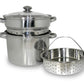 8 QT Stainless Steel 2 Tier Layer Steamer
