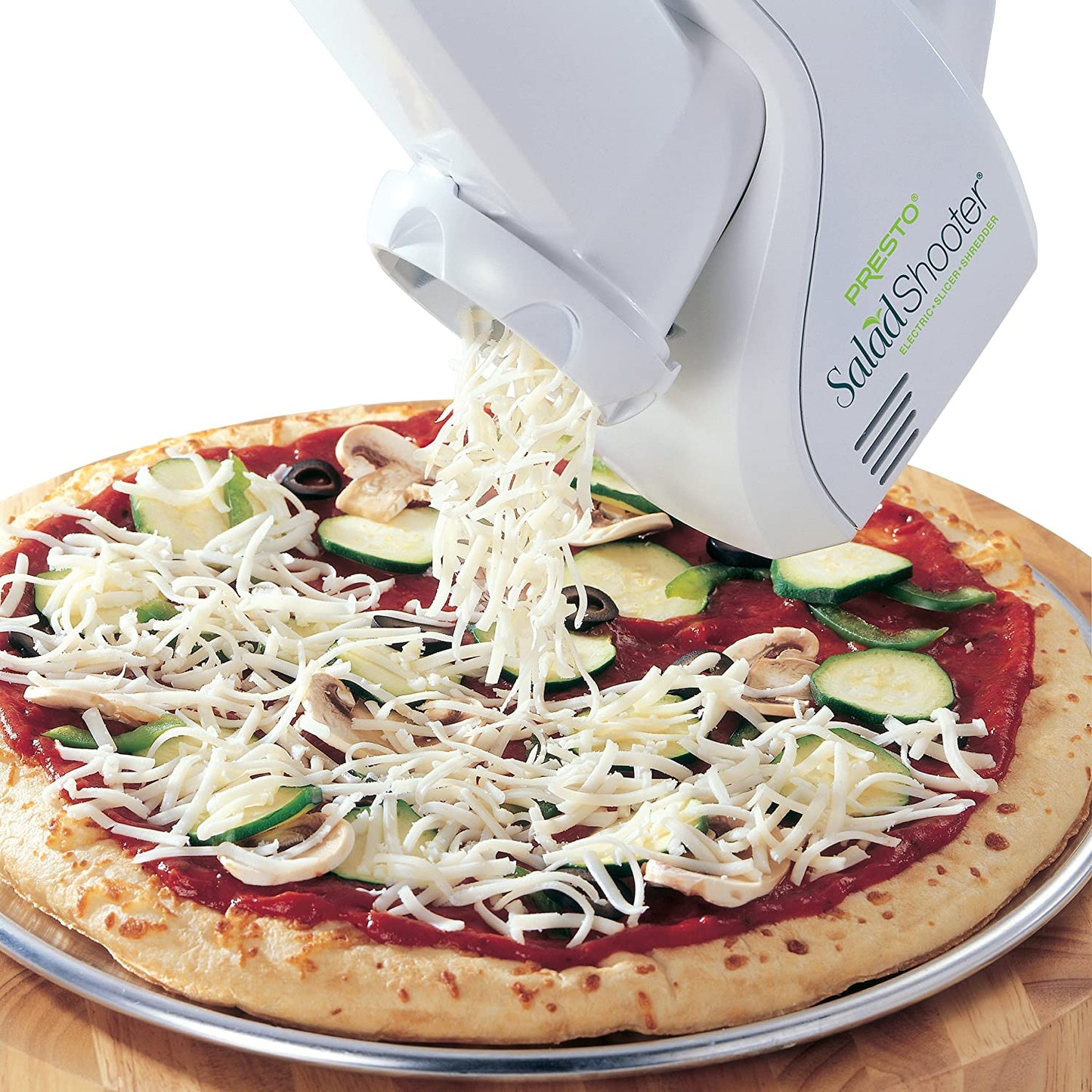 Presto White Salad Shooter Electric Slicer/Shredder