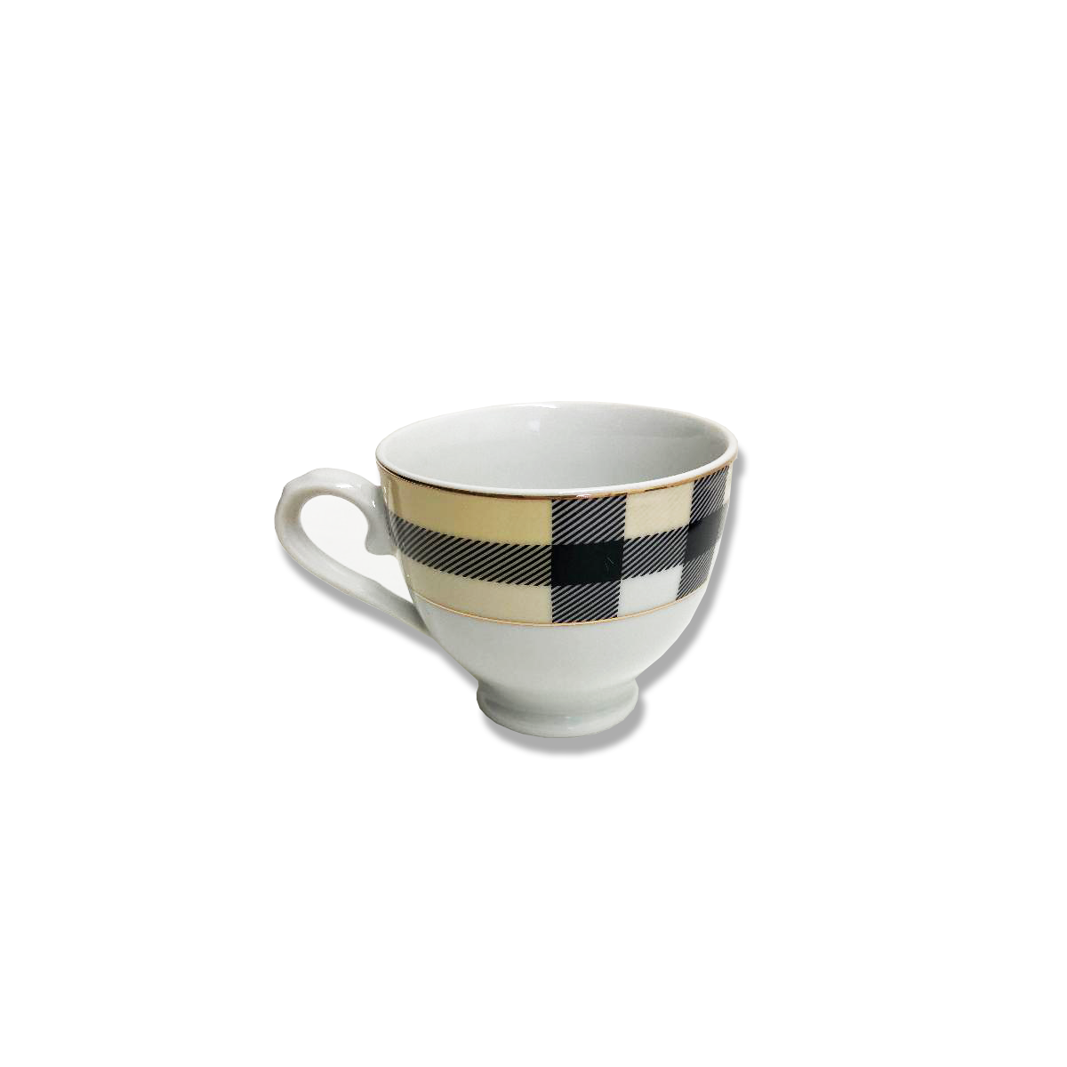 12 PC Tea Set With Line Design (Burberry Inspired)