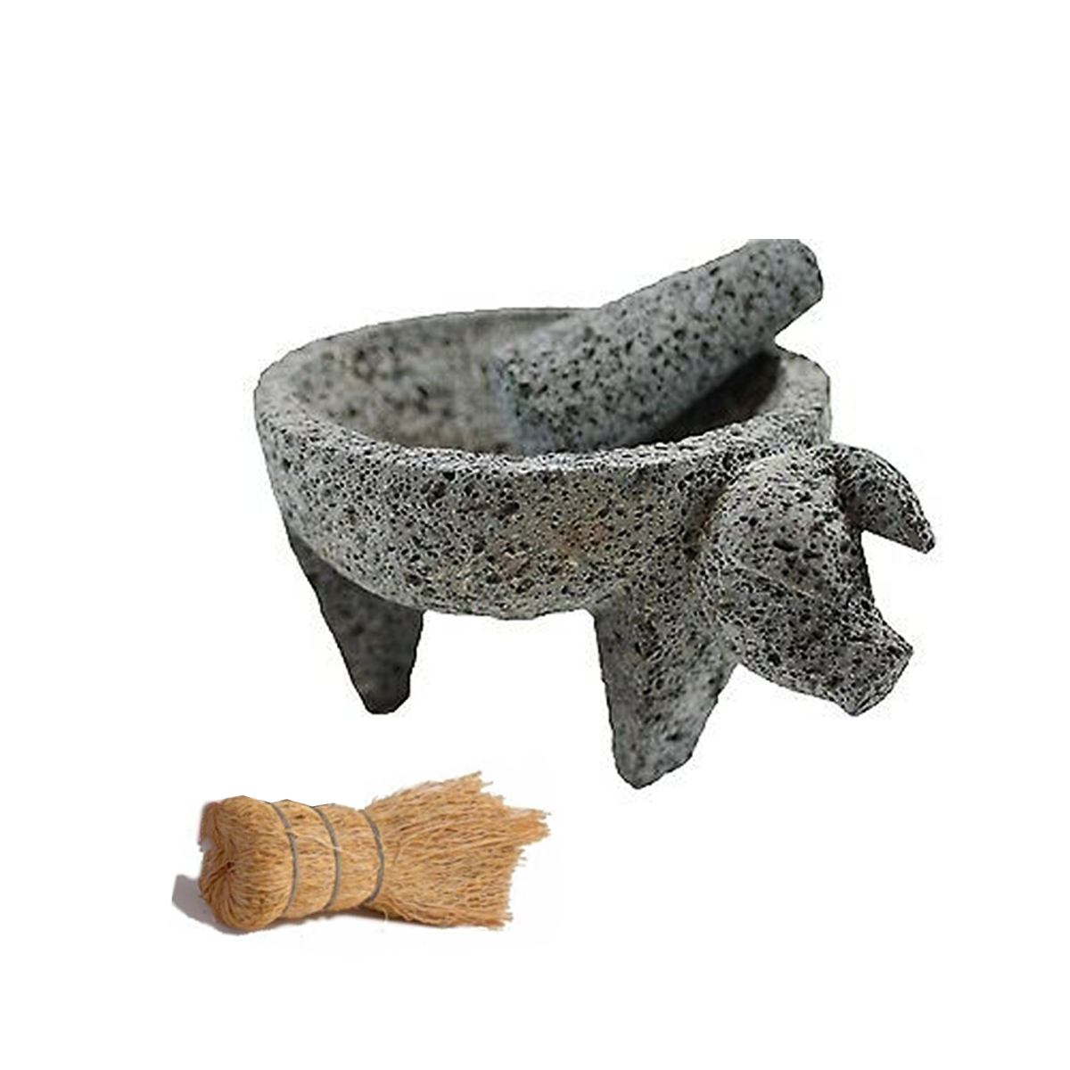 8" Molcajete Pig Face