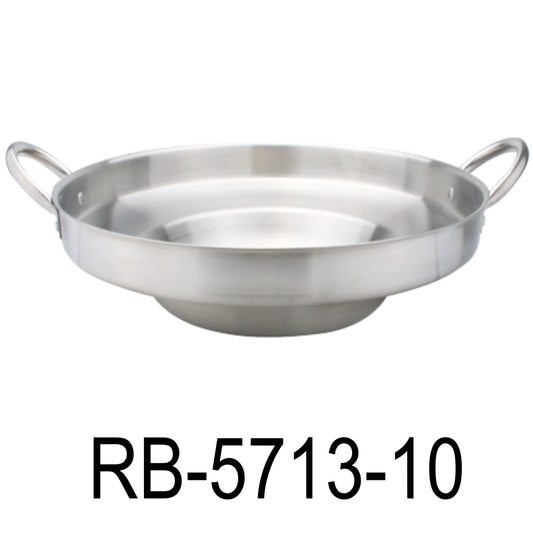 23" Silver Low Concord Stainless Steel Comal Cazo