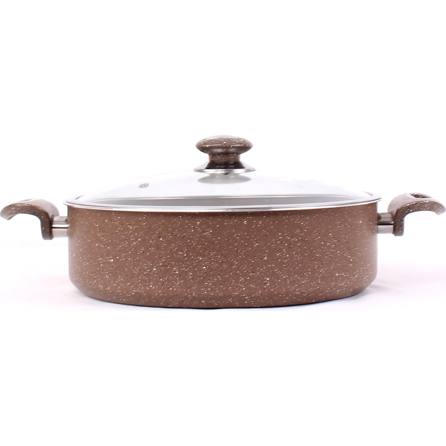 24cm Bronze Granite Coating Aluminum Shallow Pot