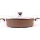 28cm Bronze Granite Coating Aluminum Shallow Pot