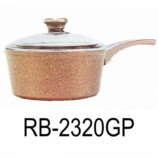 20cm Bronze Granite Coating Aluminum Sauce Pan