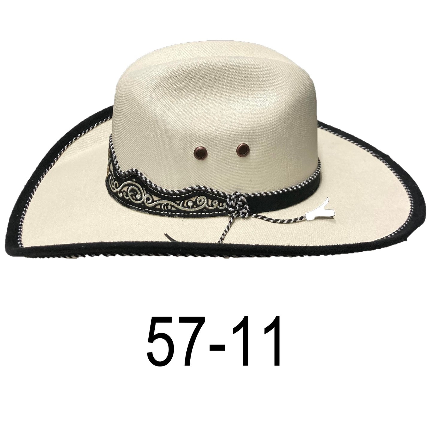 Black Beige Authentic Sahuayo Region Mexico Palm Moreno Straw Safari Cowboy Sun Hat