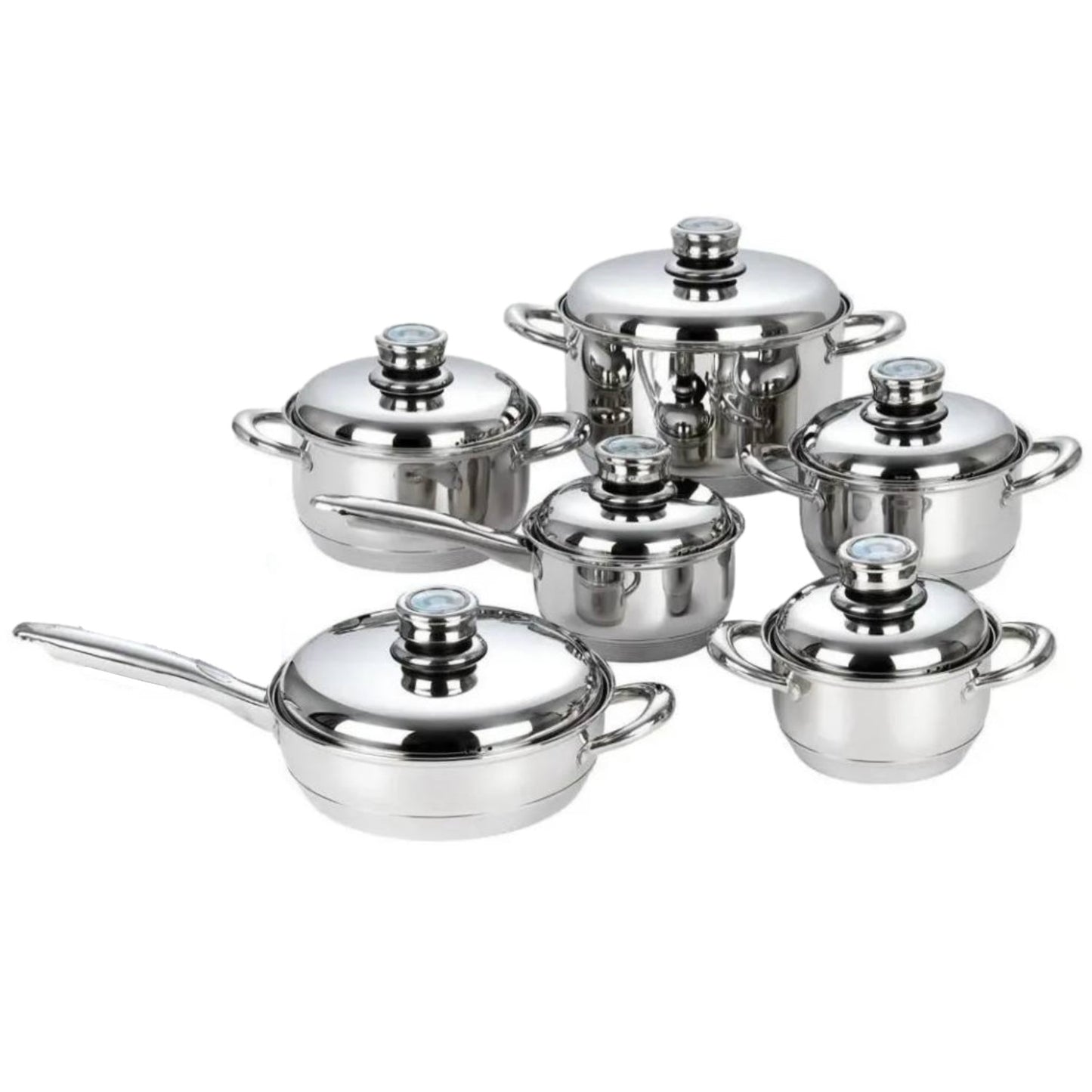 12 PC Stainless Steel Cookware Set