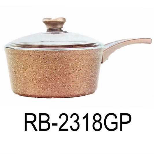 18cm Bronze Granite Coating Aluminum Sauce Pan