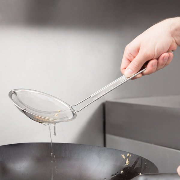 6" Extra Fine Round Stainless Steel Skimmer / Strainer