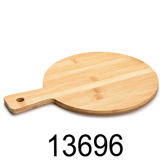 13" Round Bamboo Pizza Board / Cutting Board