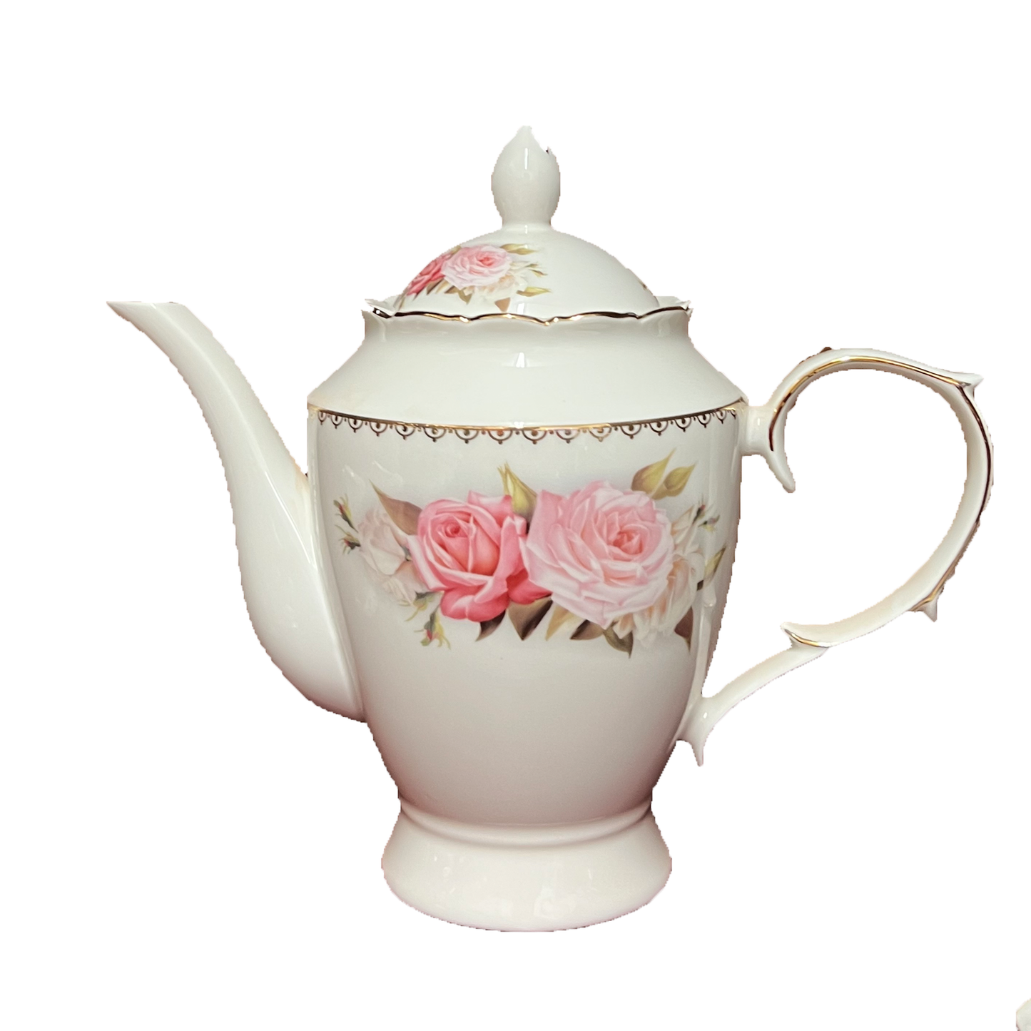 17 PC British Rose Tea Set