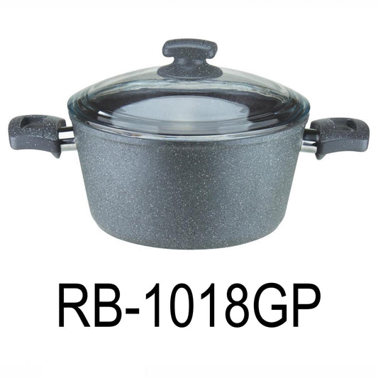 18cm Black Granite Coating Aluminum Deep Pot
