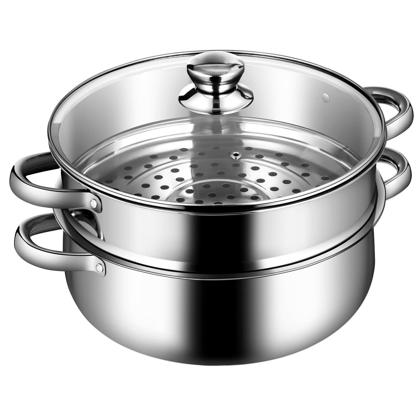 20cm Stainless Steel 2 Tier Layer Steamer