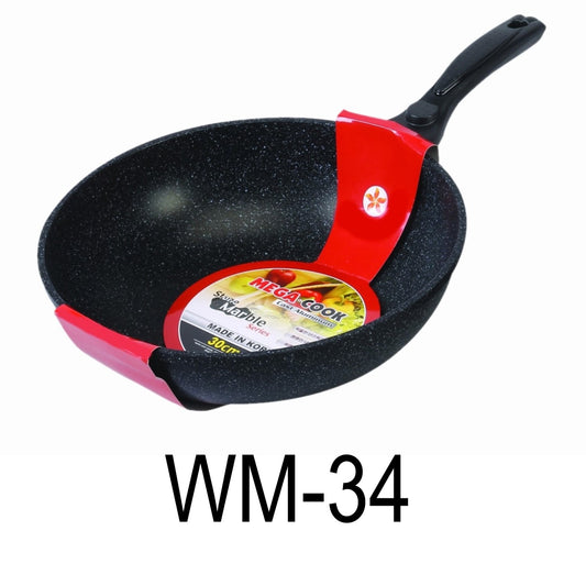 34cm Marble Stone Coating Wok Pan