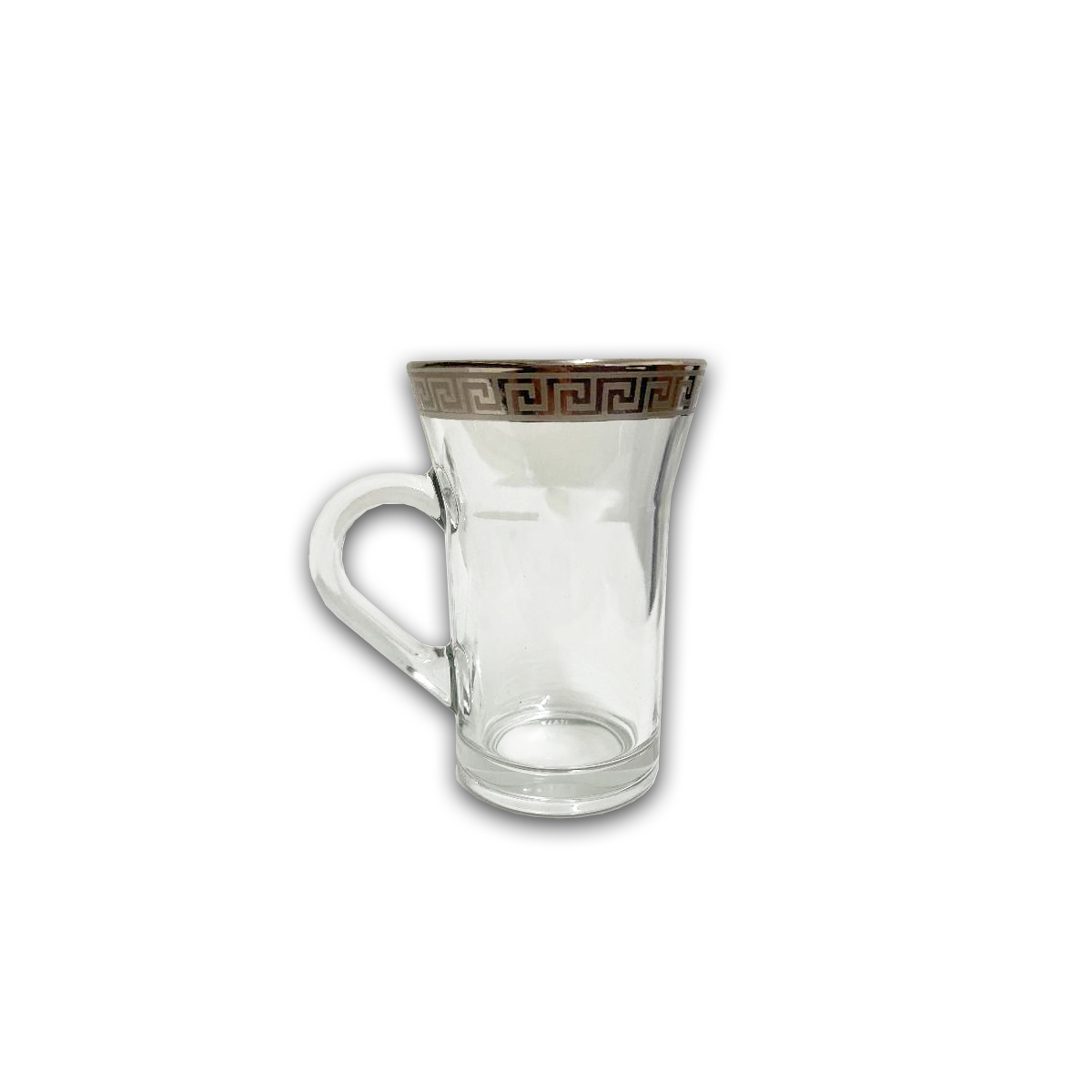 6 PC Gold Versace Inspired Design Glass Cups
