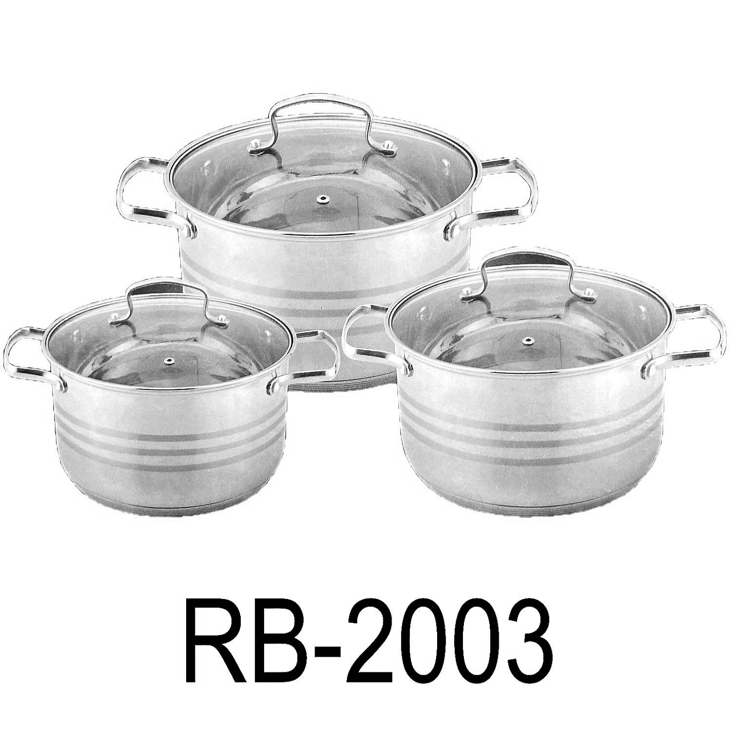 6 PC Stainless Steel Cookware Set