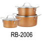 6 PC Heavy Gauge Non-Stick Aluminum Cookware Set