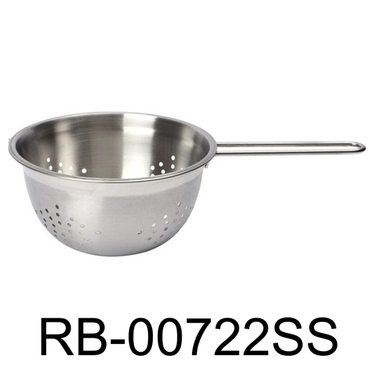 22cm Stainless Steel Colander with Long Handle
