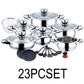 23 PC Stainless Steel Royal Cookware Set