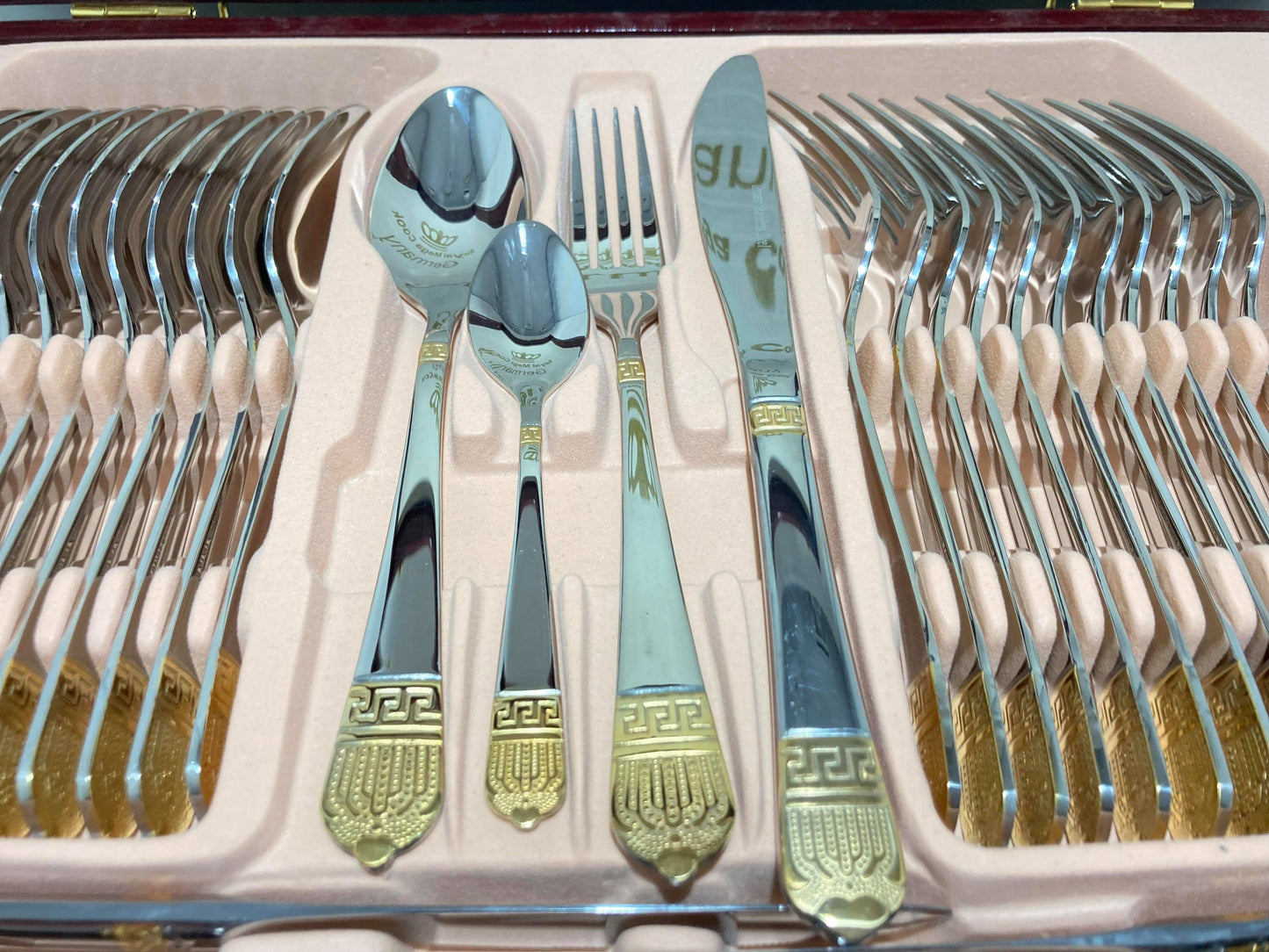 84 PC Silver Greek Cutlery Set