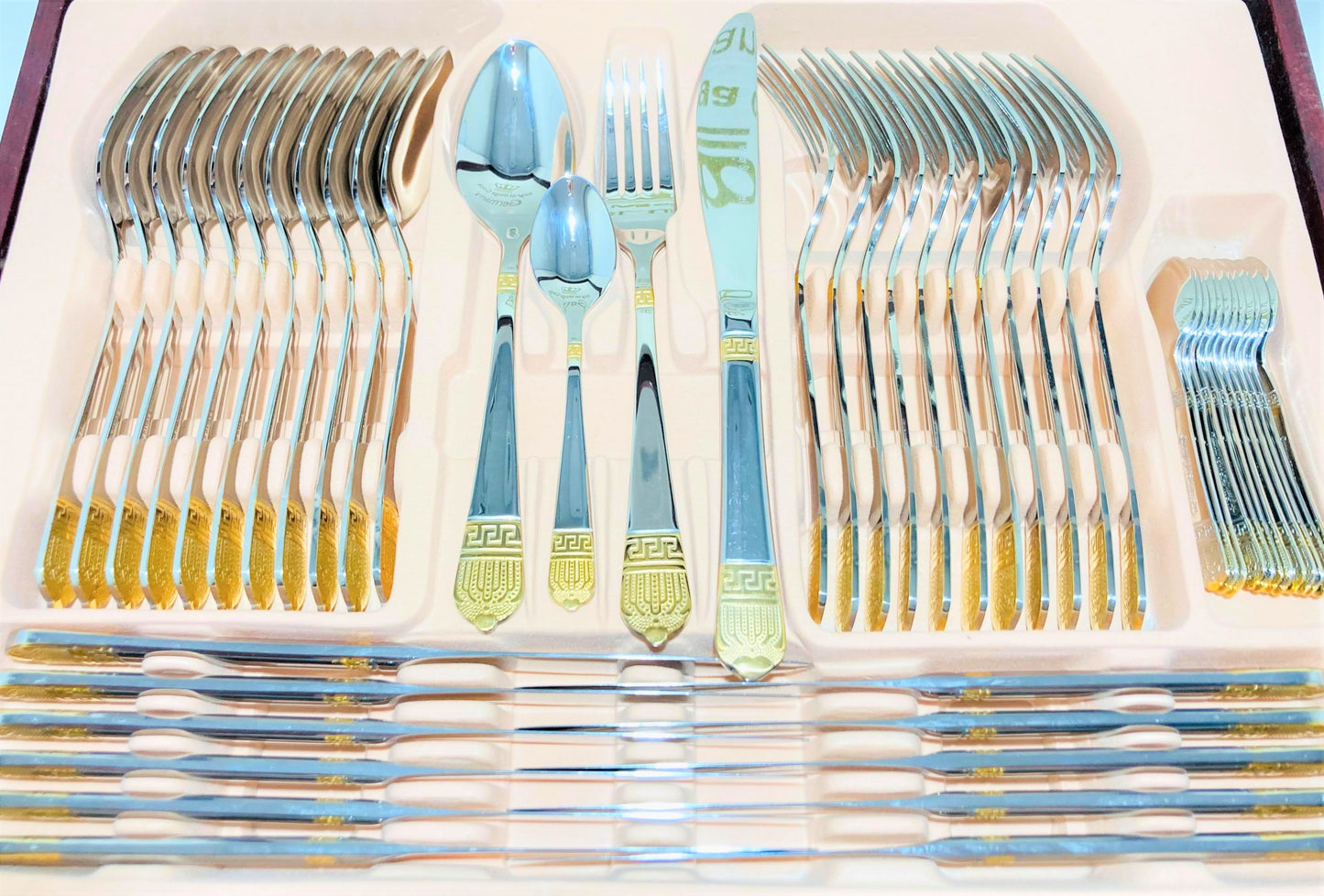 84 PC Silver Greek Cutlery Set