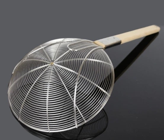 24cm Wooden Handle Big Mesh Soup Skimmer