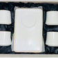 8 PC White & Gold Coffee / Tea Cup Set
