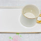 8 PC White & Gold Coffee / Tea Cup Set
