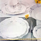 22 PC Silver Marble Dinner Set