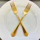 12 PC Flower Design Dinner Fork Set